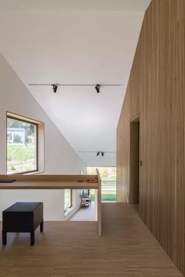 Lrarchitectes habitation maison unifamiliale ardoise compacte architecture contemporaine Brabant wallon Bonlez
