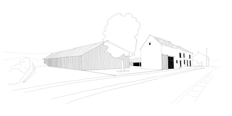 LRARCHITECTES hangar grange bois sylviculture rénovation ferme pierre Thiérache Nismes Couvin Viroinval