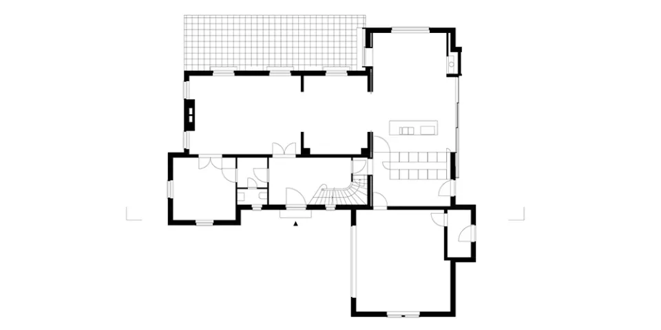 Lrarchitectes rénovation contemporaine habitation brique piscine intérieur cuisine dressing Auderghem Bruxelles