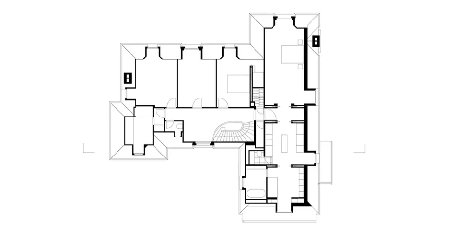 Lrarchitectes rénovation contemporaine habitation brique piscine intérieur cuisine dressing Auderghem Bruxelles