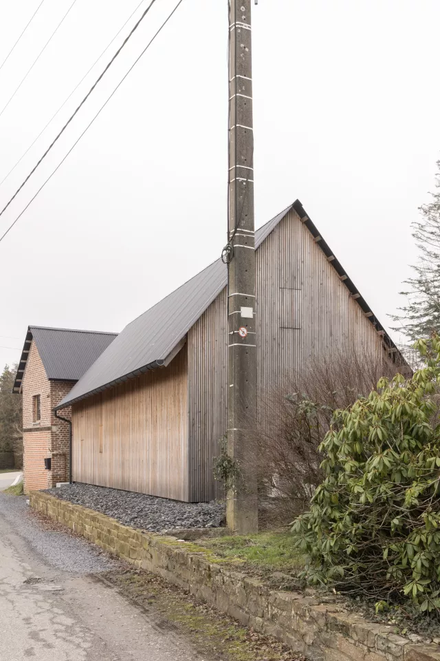 Lrarchitectes gite Sovet Condroz Namur ossature bois bardage