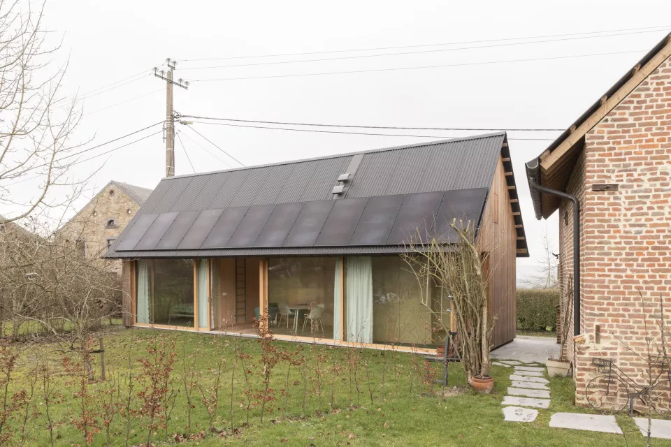 Lrarchitectes gite Sovet Condroz Namur ossature bois bardage
