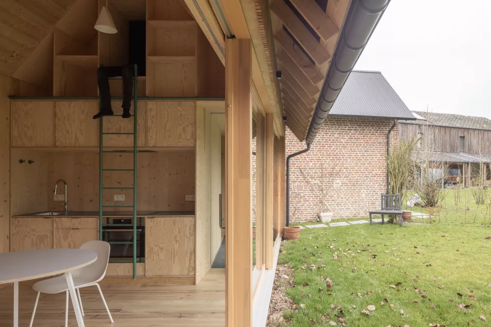 Lrarchitectes gite Sovet Condroz Namur ossature bois bardage